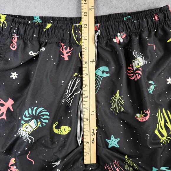 Boardies Shorts Mens Size Large Swim Trunks Black Neon Colors - Picture 10 of 13